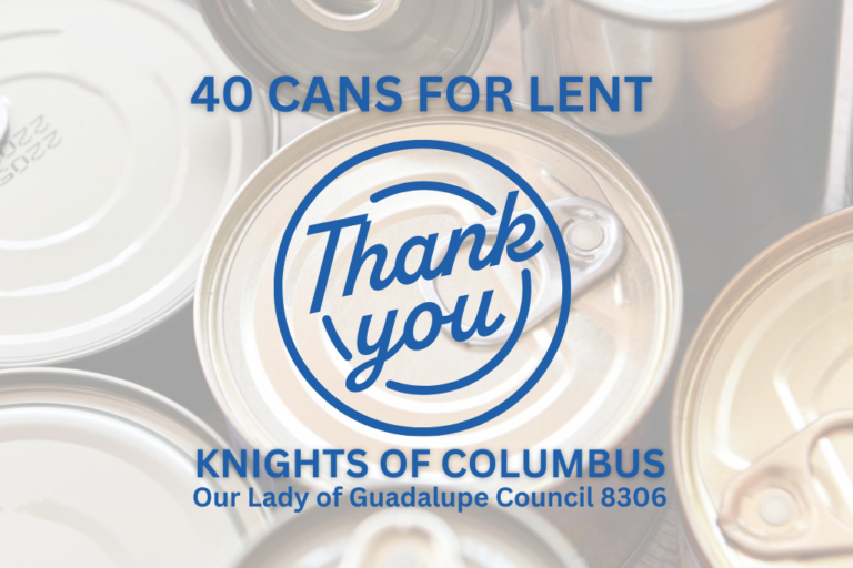 Thank You, Knights of Columbus